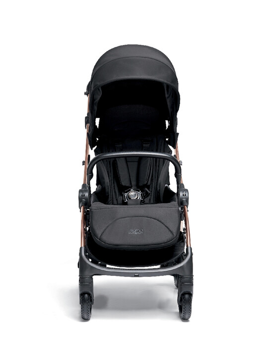 Airo 7 Piece Black Essentials Bundle with Black Aton Car Seat- Black with Rose Gold Frame image number 7